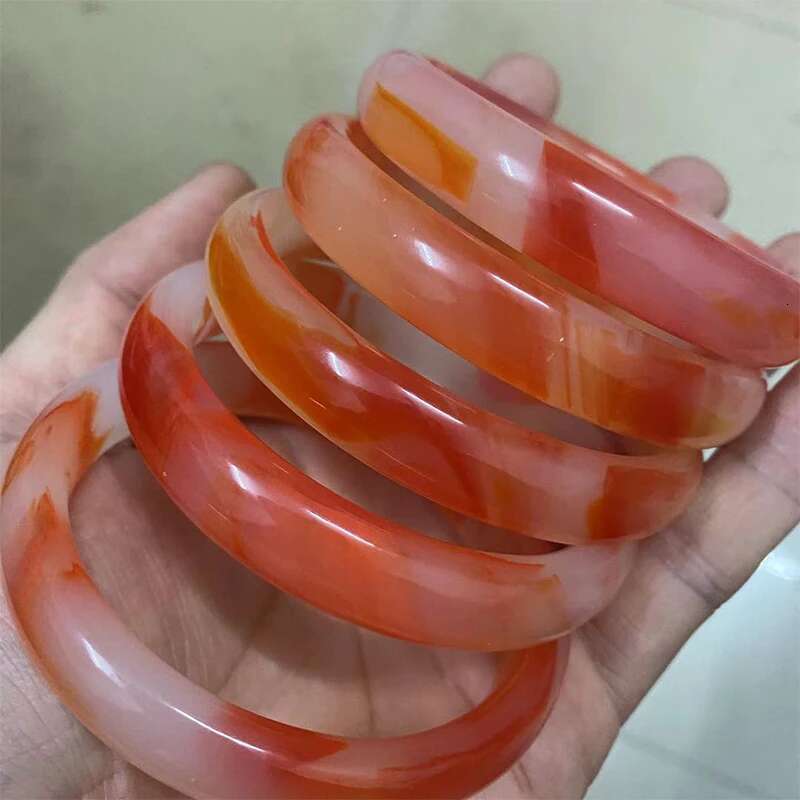 Red Flower Agate Charm Fashion High Jewelry Elegant Designer Ladies Couple Bracelet Holiday Gift