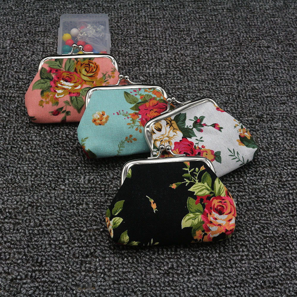 New Style Free Delivery Designer Bag Canvas Mini Women's Fabric Coin Printed Ethnic Style Change Bag, Children's Small Wallet New Designer B