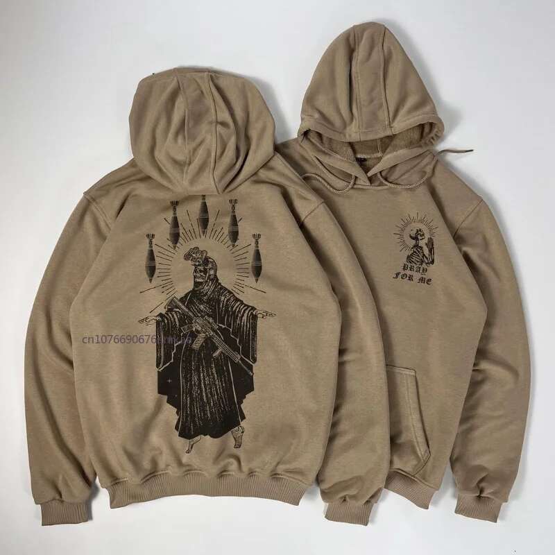 American Street Tide Personalized Pattern Printing Sports Men Women Solid Color Pullover Hoodie Spring Loose Couple Tops Designer