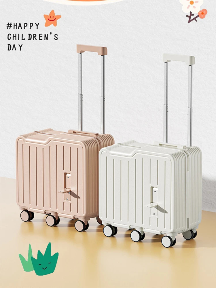 est Luggage Sitting and Riding Mini 20 Inch Travel Boarding Suitcase Six Wheels With Folding Foot Pedal 250514