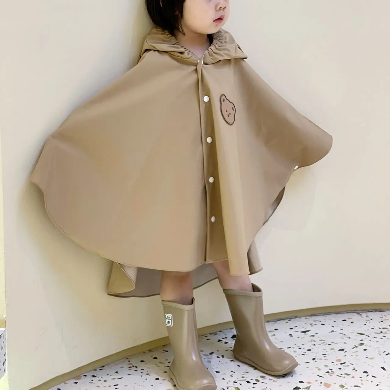 Cartoon Childrens Raincoat Hooded Cloak Cartoon Raincoat Portable Raincoat For Primary School Students and Kindergarten 250515