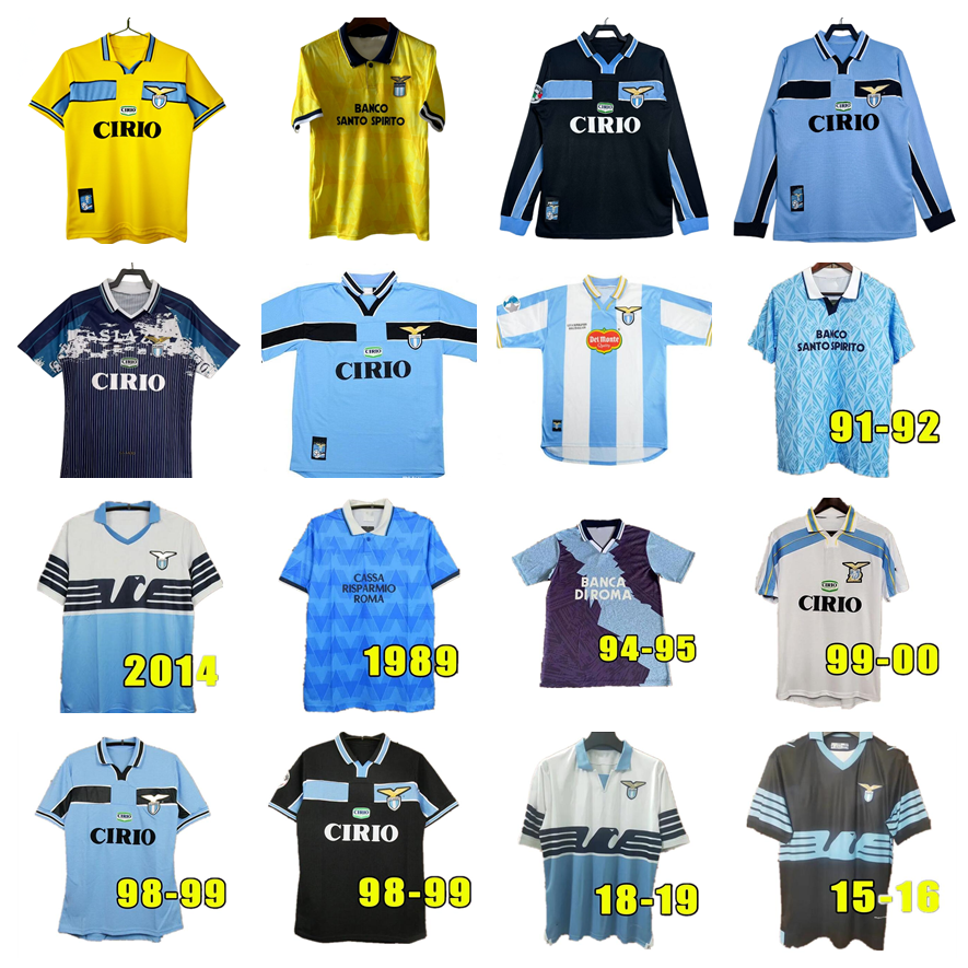 1989 1990 1992 1995 1998 1999 NEDVED SIMEONE SALAS GASCOIGNE 2000 15 16 home away football shirt VERON CRESPO NESTA calcio retro MIHAJLOVI lazio Retro soccer jersey