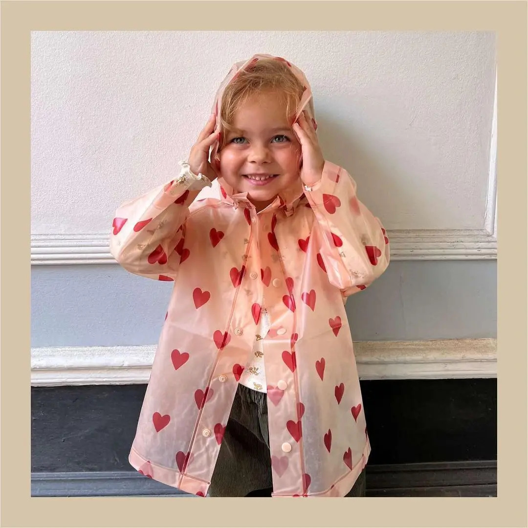 KS Baby Girls Raincoat Coat Teenage Students Cape Style Waterproof Poncho Kindergarten Raincoat Boys Cartoon Outerwear Rain Gear 250515