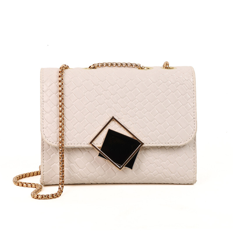 Fashion Women's 2025 New Melon Luxury Bag Seed Pattern Buckle Chain Small Square Casual New Free Delivery Designer Bag Mobile Phone Bag With High