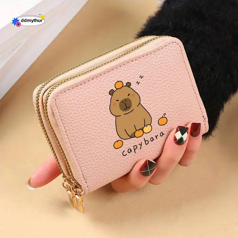 Capibala Cartoon Short Wallet Cute Lady Card Holder Lady's Birthday Gift ddmythur