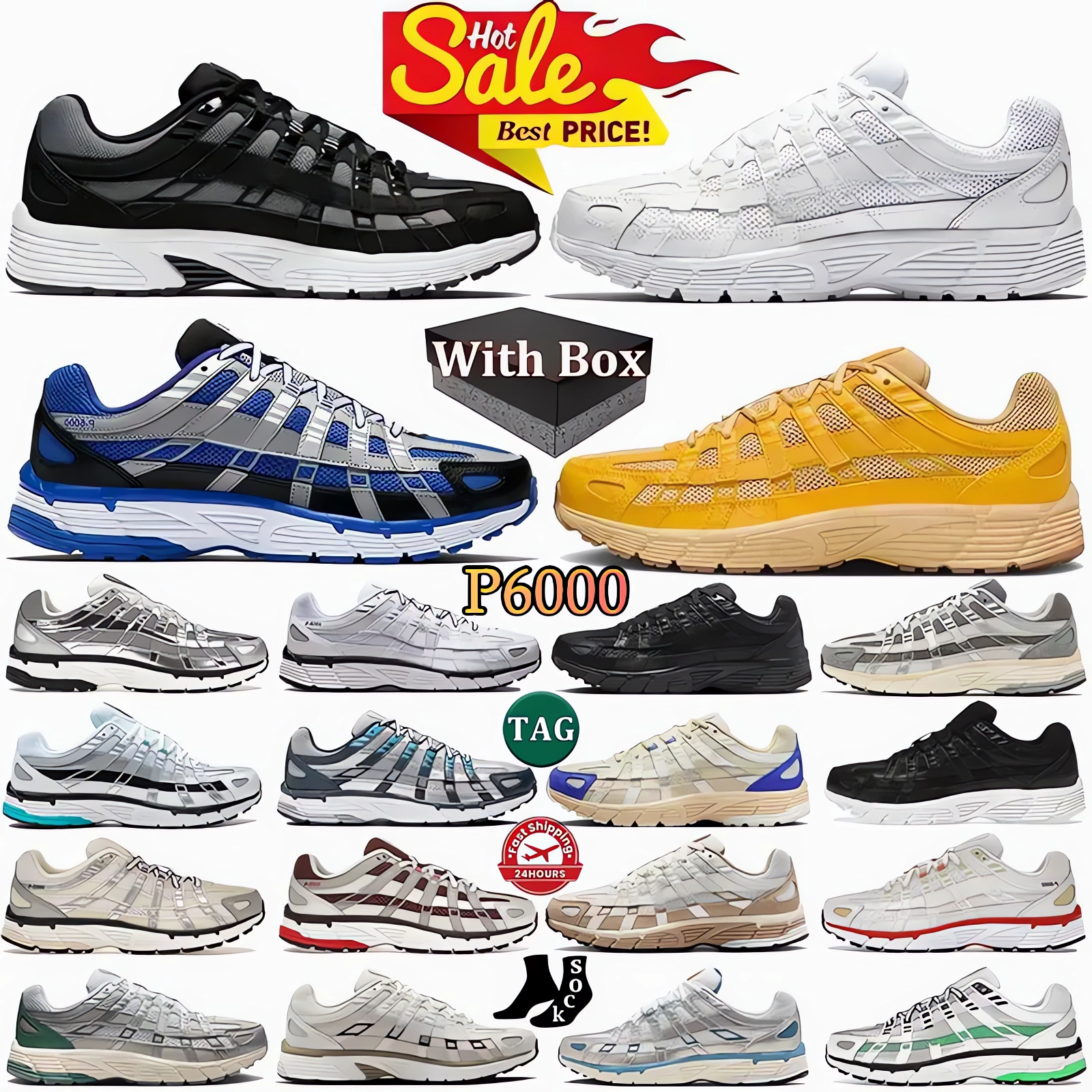 Designer Shoes P6000 trainer P 6000 Men Women Sneakers Metallic Sier Triple Black White Anthracite Grey Outdoor Sports Trainers Casual Running shoes