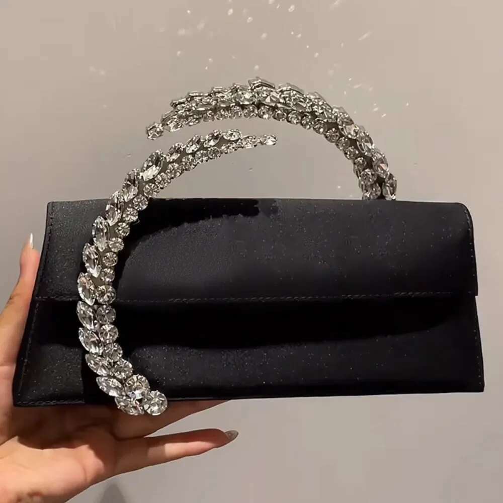 Literary Cover Type All-Match Trend Streetwear Wristlets Dias Shiny Korea Minority Satin Women Elegant Handbags