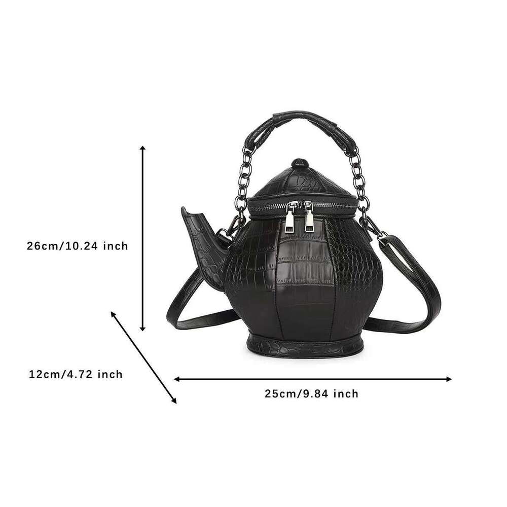 Funny Messenger Teapot Shaped Crossbody Handbag Cool Single Shoulder Multipurpose Purse Bag For Women Girls