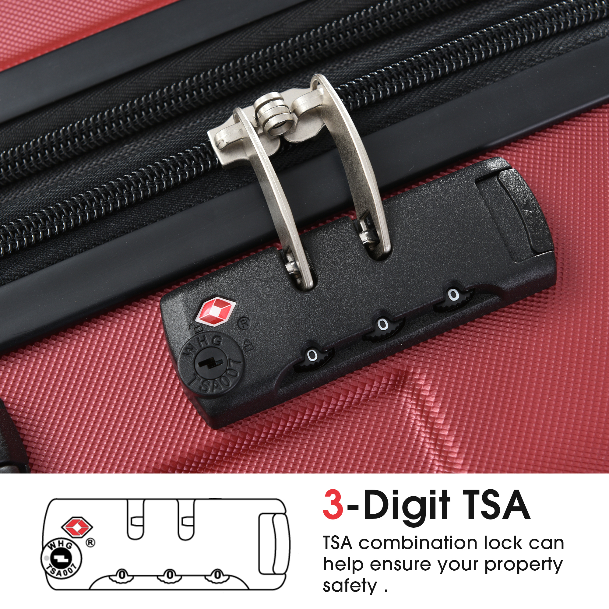 Luggage Sets 3 Piece, Expandable Hard shell ABS Suitcases with Double Spinner, Travel luggage Set with TSA Lock allows for wide luggage travel (20/24/