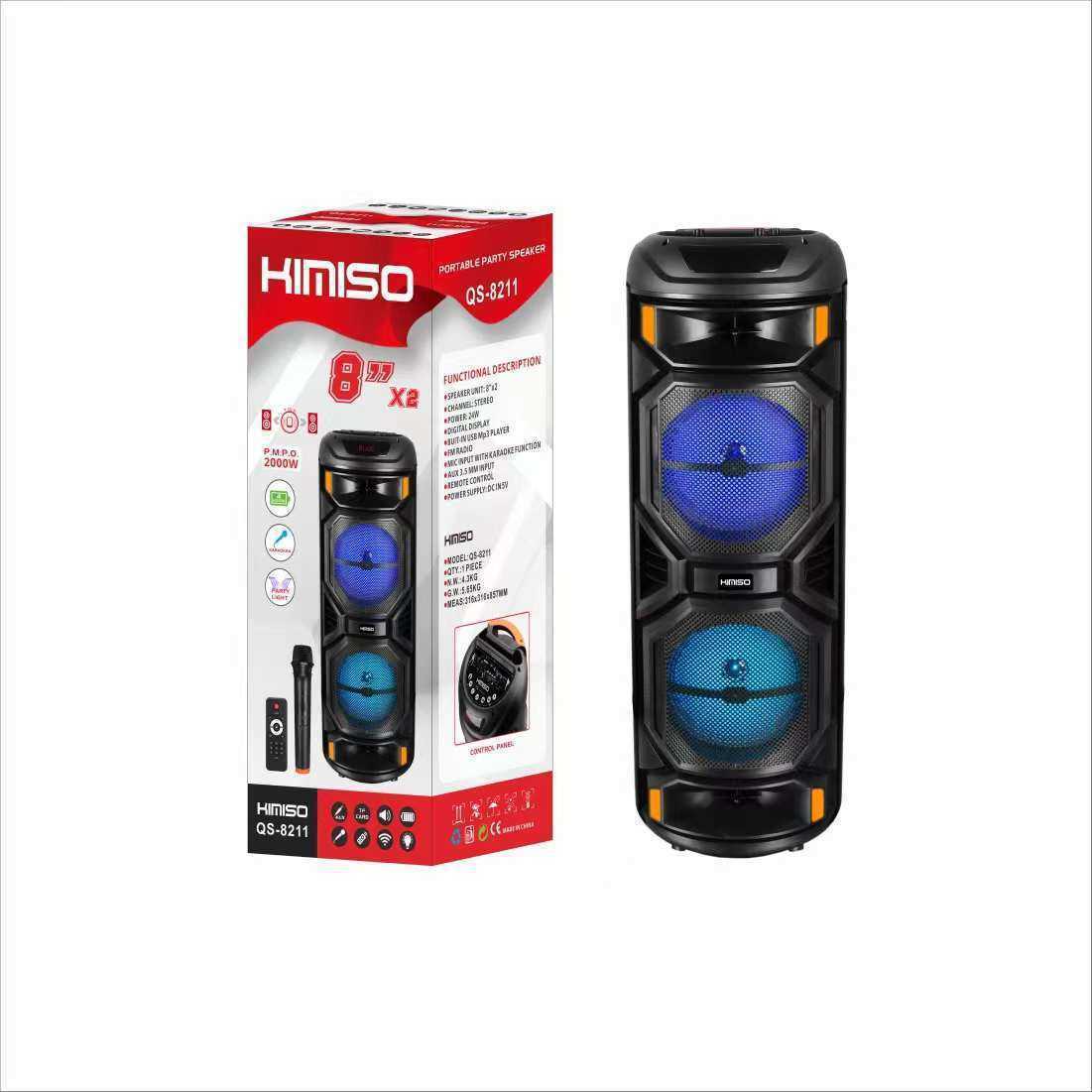 Dual 8-inch color light Bluetooth speaker, wireless microphone, 8-inch outdoor portable large speaker X241207
