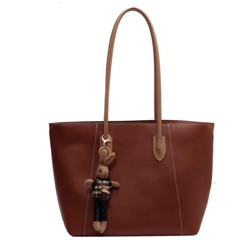 Big Women 2025 Rabbit Pendant Women's Large Capacity Classroom Commuter Single Shoulder Tote Bag New Casual Versatile Fashion