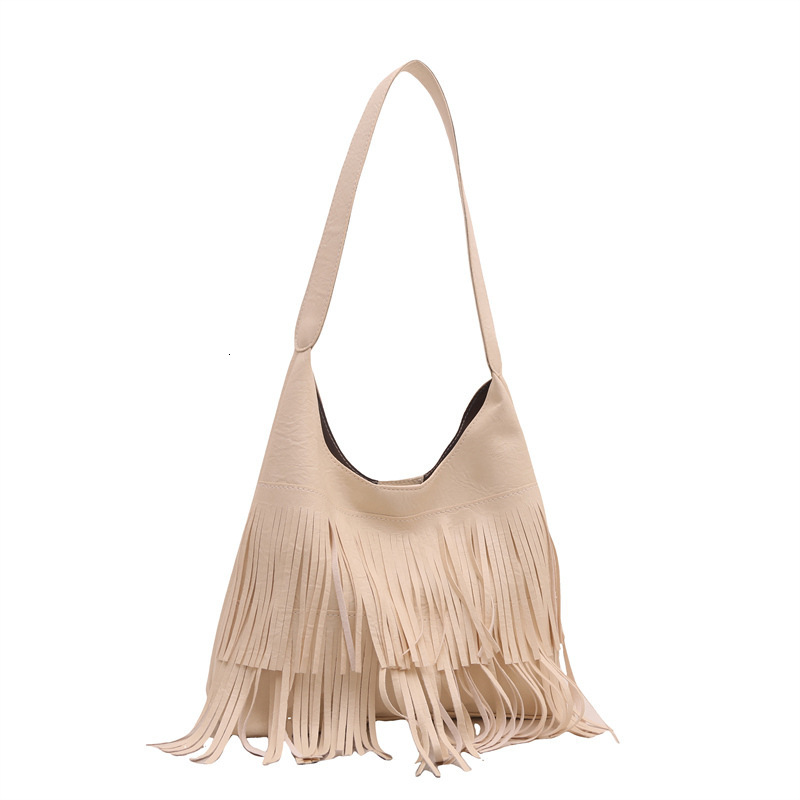 Women's 2025 Spring New Fashionable New Free Delivery Designer Bag Tassel Shoulder Large Capacity Luxury Bag Underarm Tote Bag