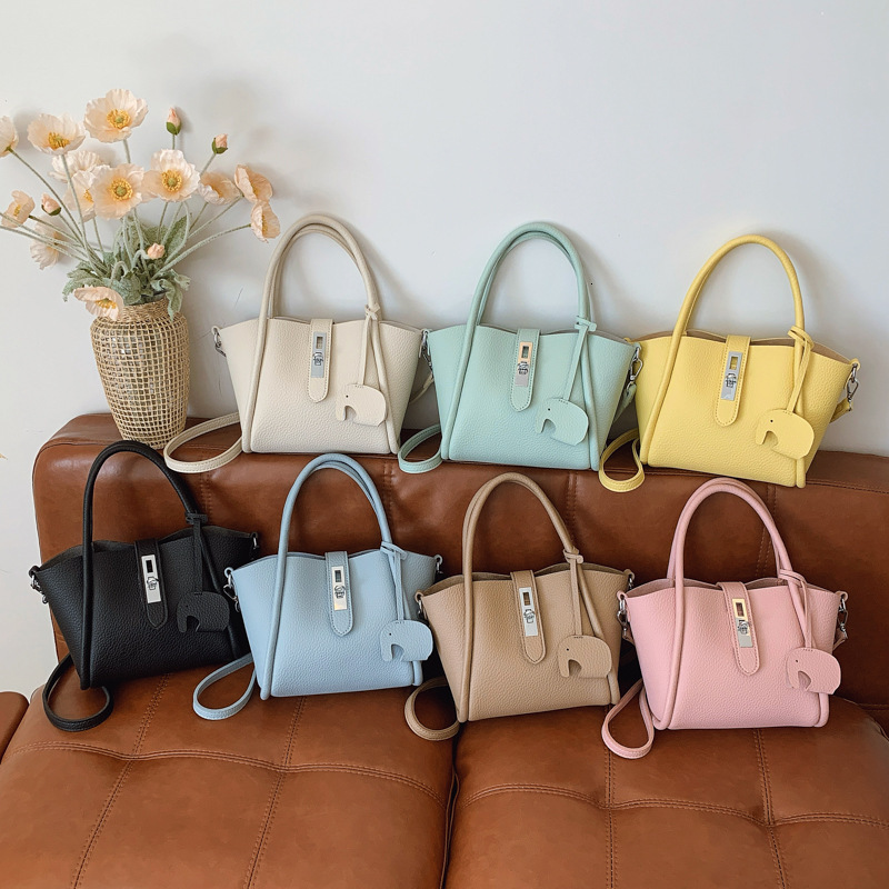 Luxury Brand High Quality New Style Summer Fashion Lychee Pattern Small for Women 2025 New Fashionable Handheld Bucket Simple Commuter Crossbody Bag