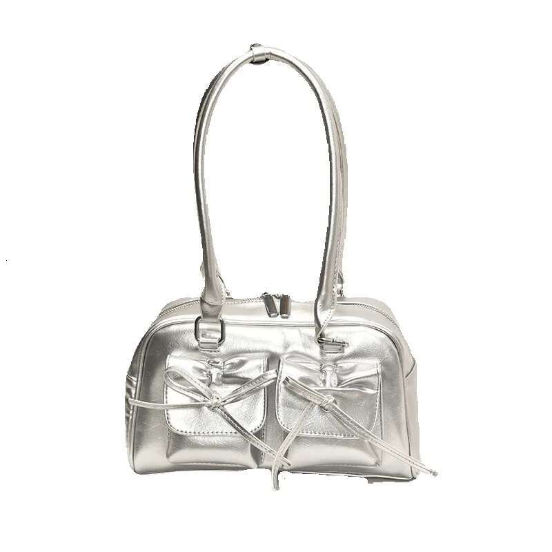 Small high-end single shoulder with high aesthetic value, ballet style bow, summer new women's bag, exquisite and fashionable crossbody bag Free 