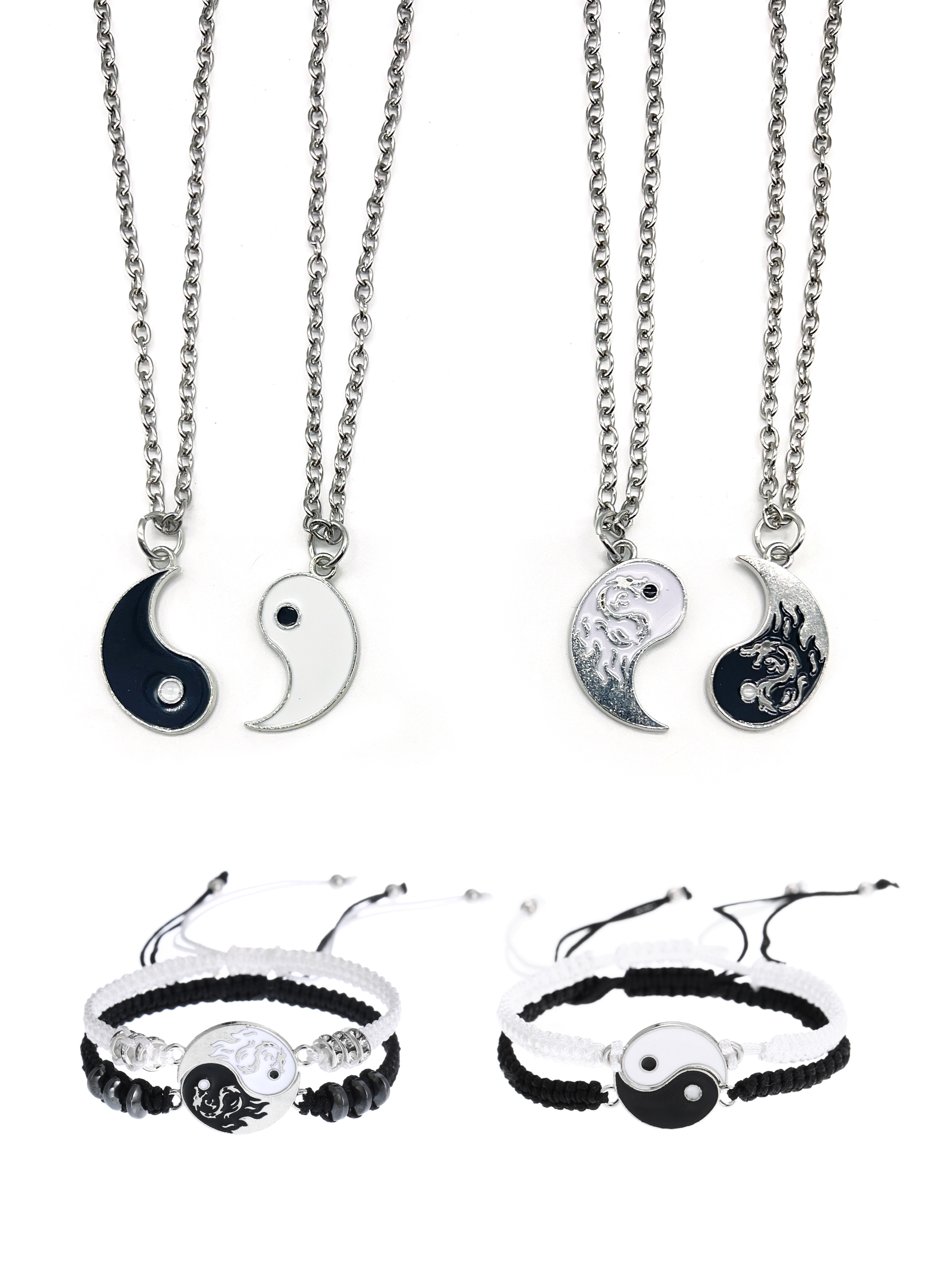 8Pcs Chinese Taichi Bagua Bracelets and Necklaces