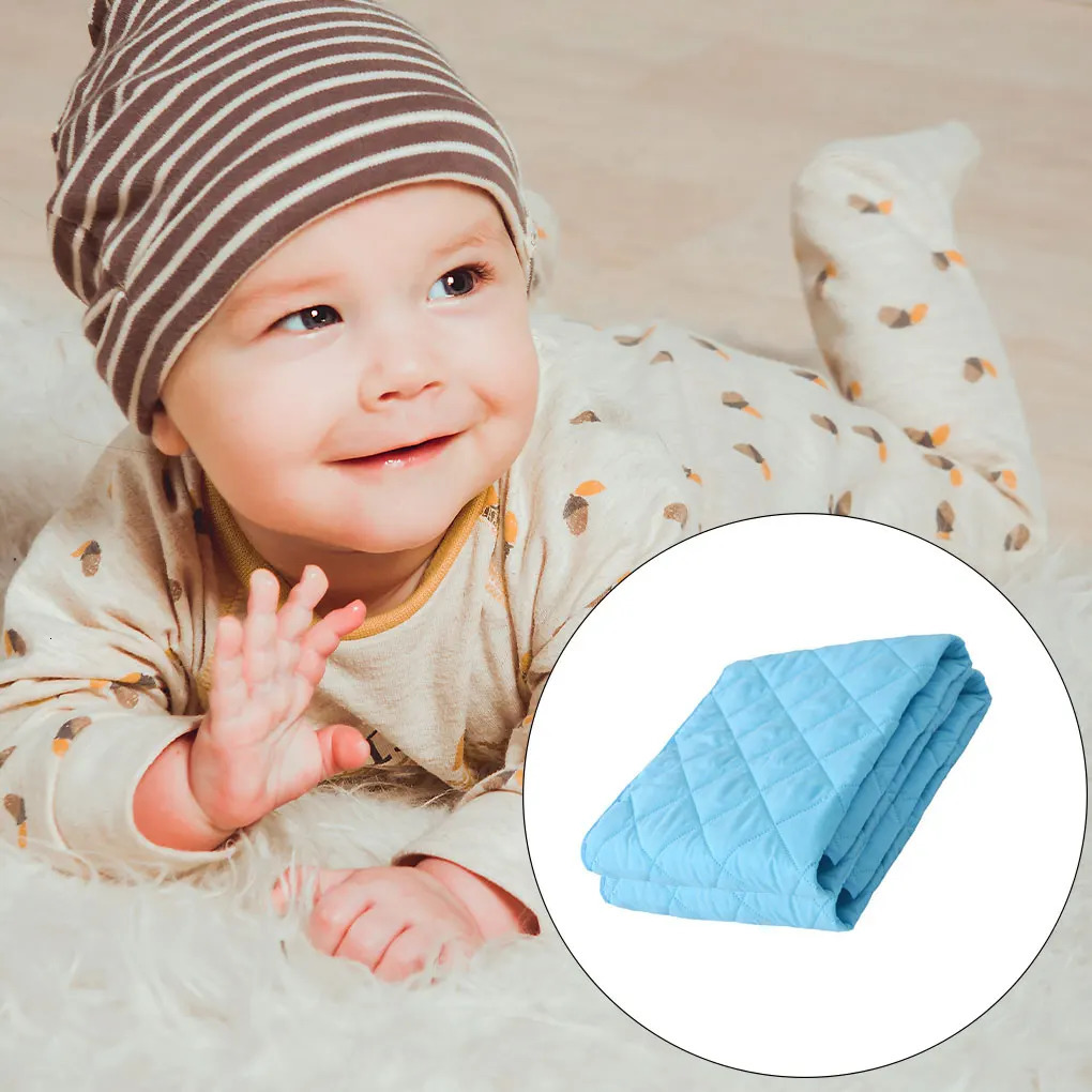 Baby Diaper Mat Waterproof Cushion Waterproof Tool Diaper Changing Pads Infant Boys Girls Urine Mats Blue 50*70cm 250515