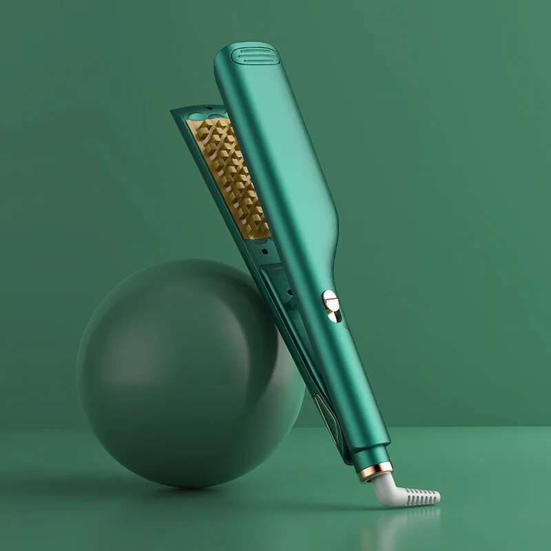 3D Grid Crimper for style , Corrugation Fluffy Splint Hair Irons, Volumizing Curling Iron Corn