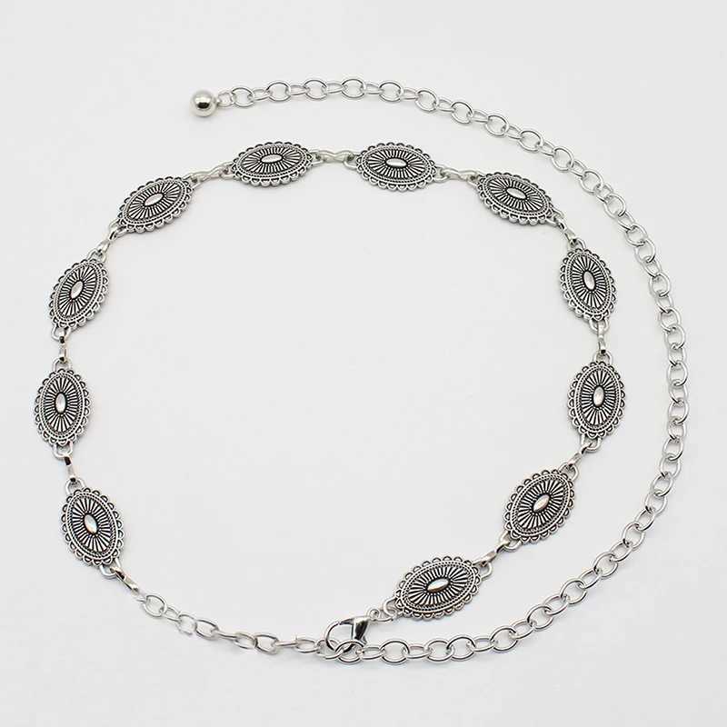 Retro Versatile Ethnic Style Metal Bohemian Waist Chain Belt For Women Fashion Sweater Chain Waist Seal Body Decor Accessories Y250515