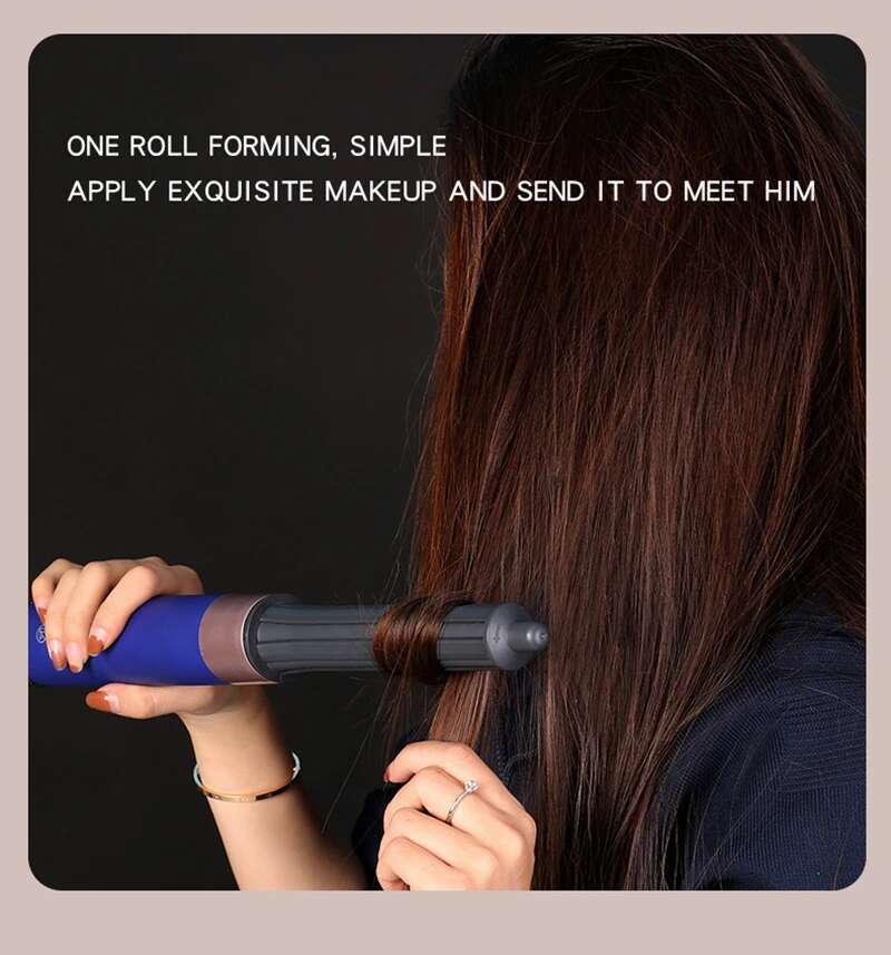 5-in-1 Hot Air Comb Negative Ion Automatic Curling Iron Multifunction Electric Straight Hair Dryer Volume Curly Hairdress