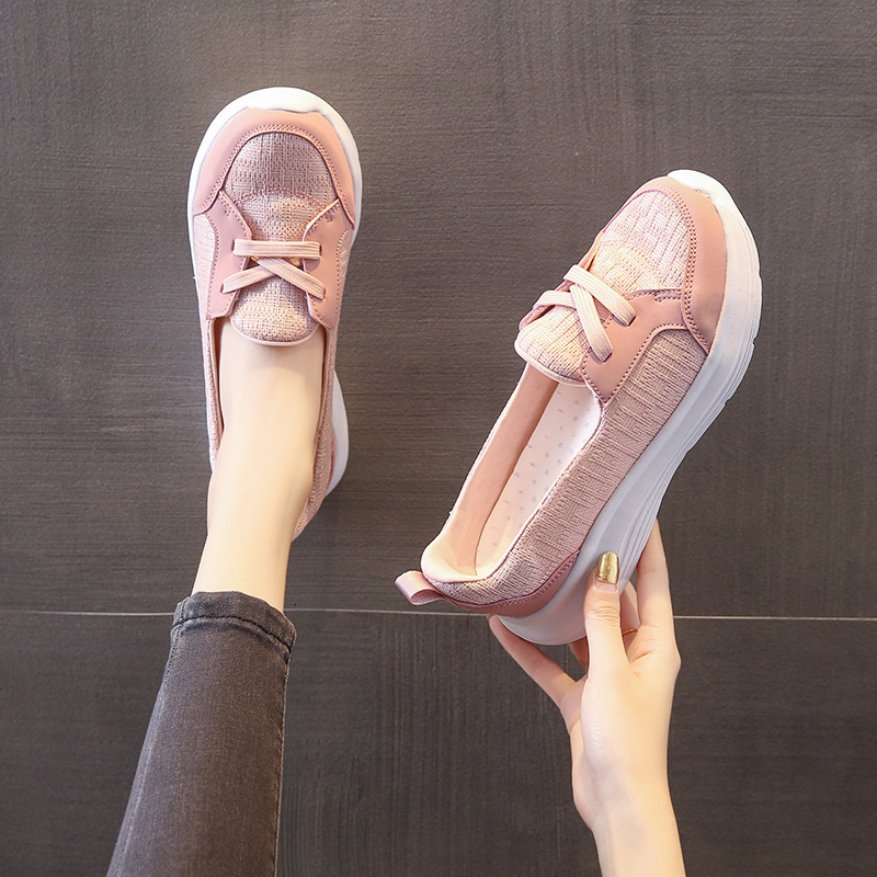 Slip On Lazy For Four Seasons Casual Women S New Mom Casual Shoes S Low Top Flat Bottom Walking Shoes Ddmysaturn