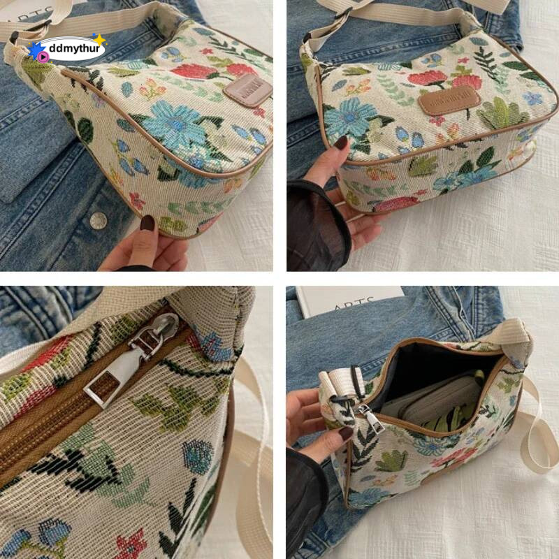 Casual Artistic Printing Underarm Literary Niche Shoulder Fashion 2025 New Tote Only Beautiful Women Bag ddmythur