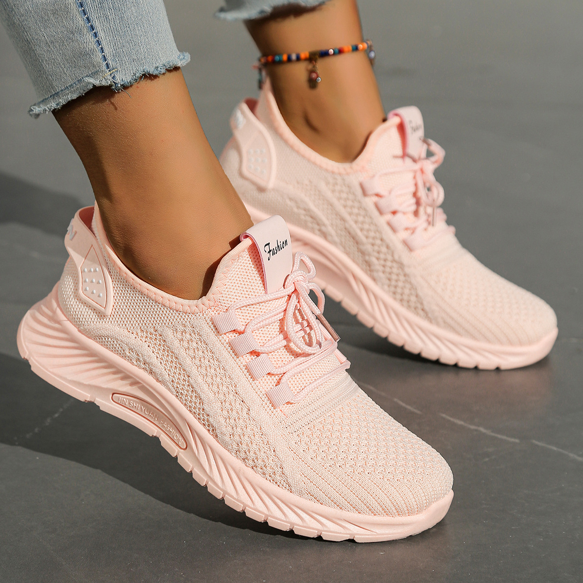 Autumn New Fashionable Casual Sports Single Trendy Flyknit Women S Casual Shoes Shoes Ddmysaturn