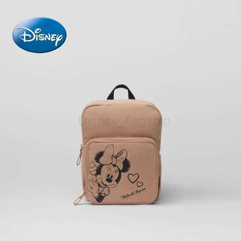 Disney 2025 New Disneys New Minnie Mouse Canvas Childrens Bag Baby Backpack Lightweight Kindergarten BackpackXJ250515