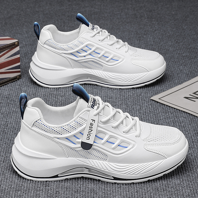Summer Casual Shoes New Breathable Mesh White Men S Versatile Thick Soled Sports Casual Dad Trendy Shoes Ddmysaturn