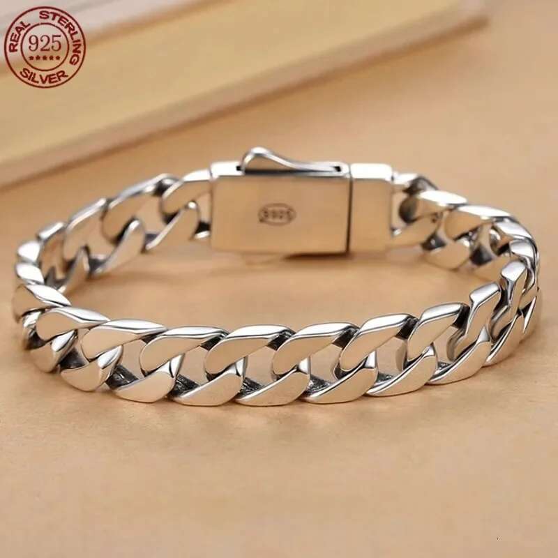 Sterling Sier Horus Eye Of God Cuban Bracelet Men's Hip Hop Simple Gift Fashion Jewelry Accessories