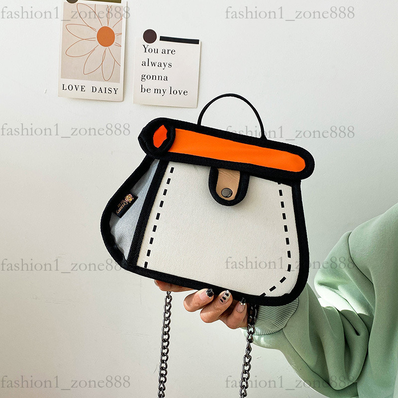 Super Cute Designer Bag Fashion 2D Cartoon Tote Bag High Quality Canvas Handbag Luxury Mini Shoulder Bags Outdoor Beach Party Holiday Gift Summer Godd