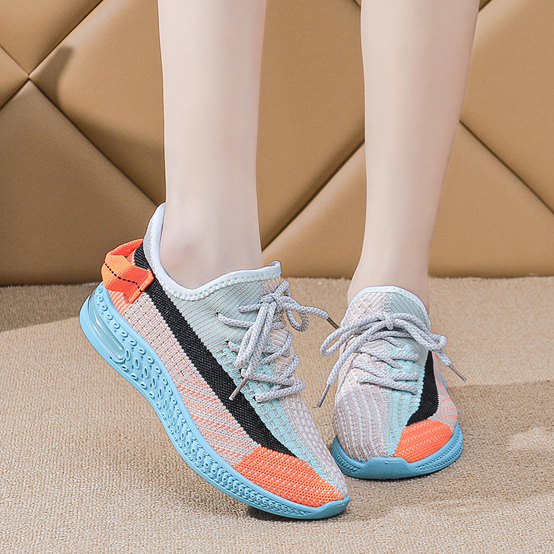 New Spring Summer Casual Mesh Women S Flying Woven With Soft Soles High End Single Shoes Breathable Running Sports Casual Shoes Shoes Ddmysaturn