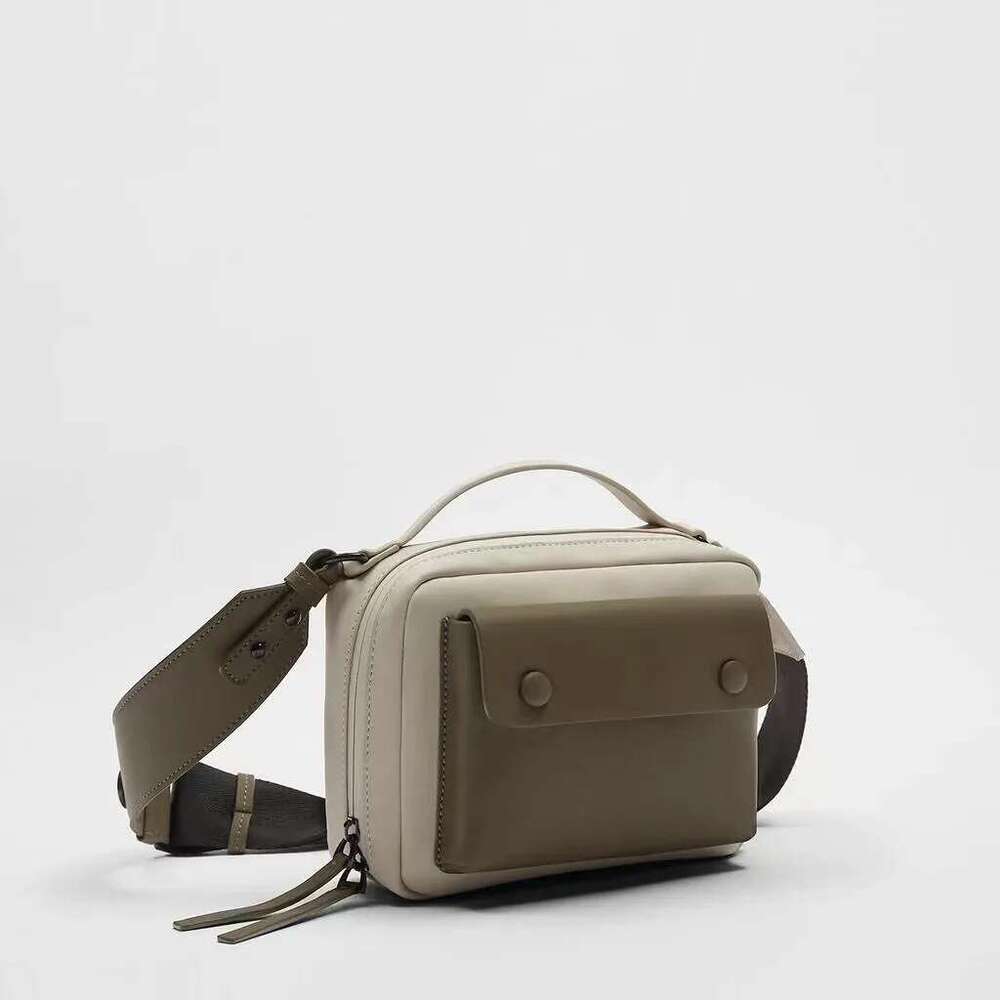 Crossbody Bags For Men Fashion Simple Design Patchwork Handbags And Purses Wide Strap Square Casual Messenger Bag