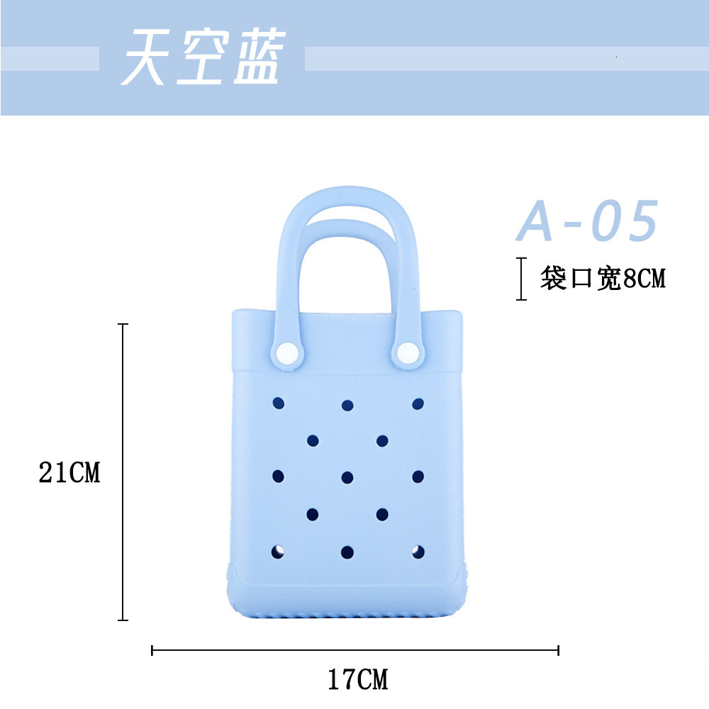 EVA And Cute Small Square Cartoon Ins Hole Jelly Beach Handbag Shoulder Bag