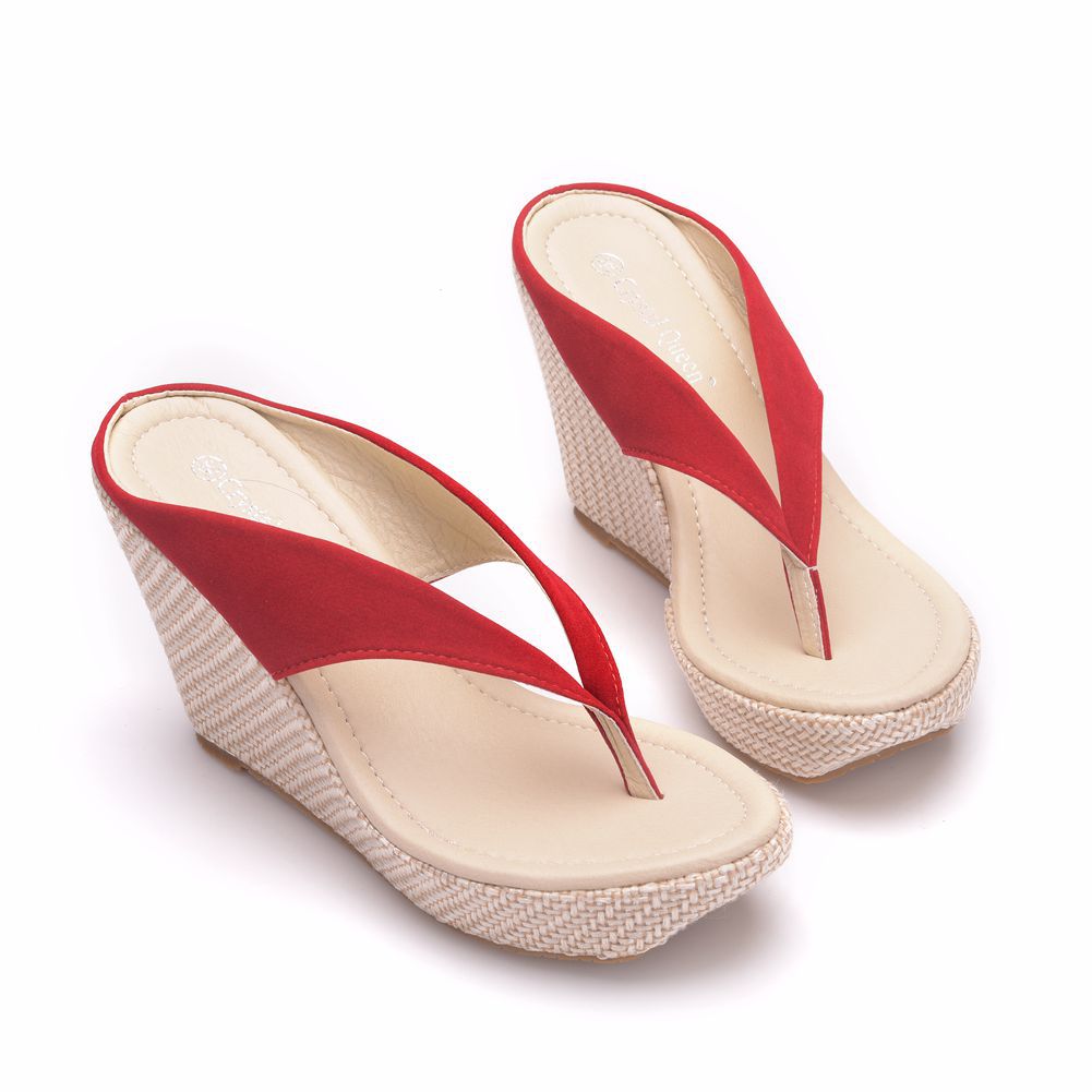 2025 new hot free shipping Wide-fit high-platform water-resistant beach sandals, toe-hing flat sandals with thick soles and block heels size 33-42