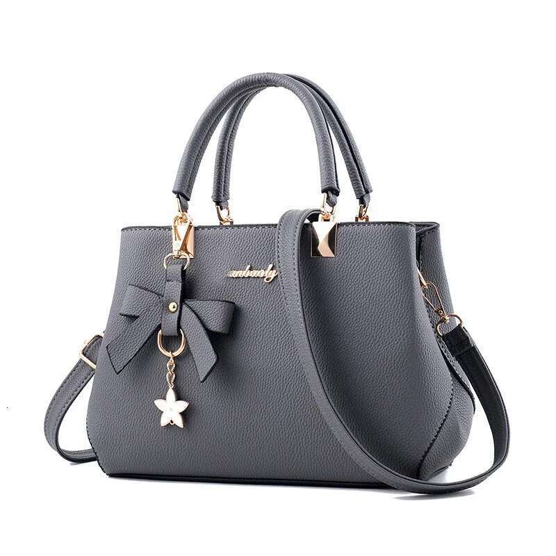 Yogodlns Elegant Women Messenger With Flower Pendant Office Ladies Totes Pure Handbag For Female Crossbody Shoulder Bags