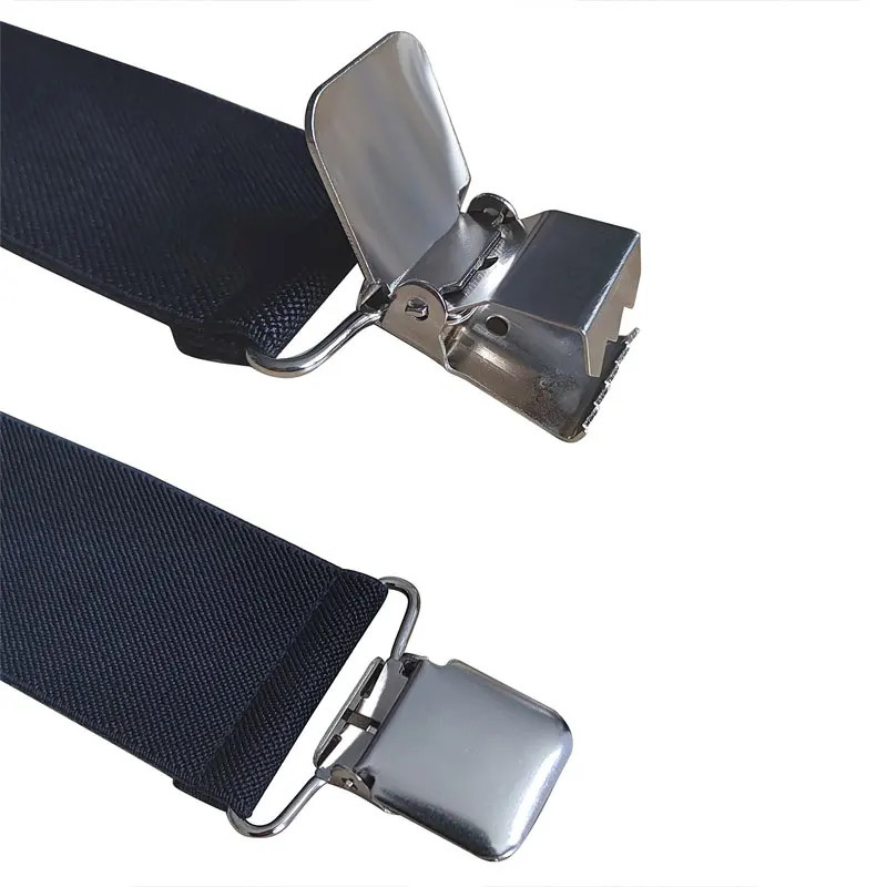 Mens Suspenders Wide X-Back Adjustable Solid Straight Heavy Duty Clip Suspenders for Work Jeans 250515