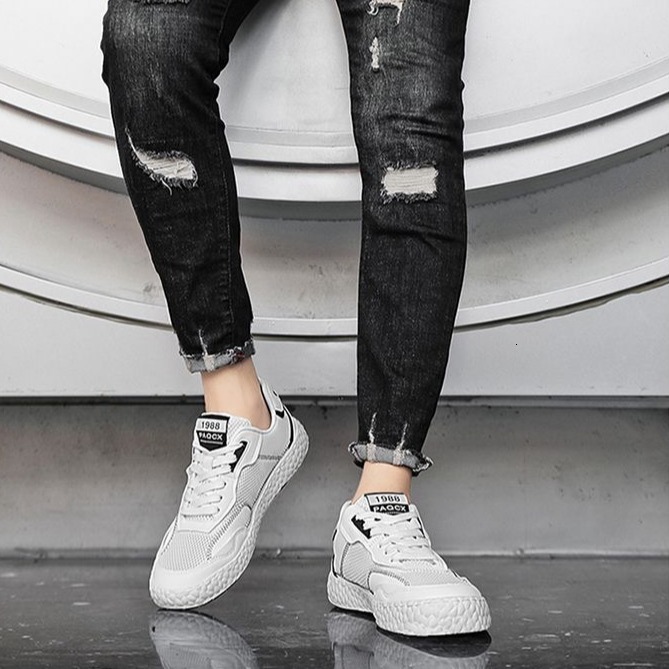 Men's women's summer breathable, fashionable, versatile, white shoes, low cut lace up, trendy sports and casual men's shoes