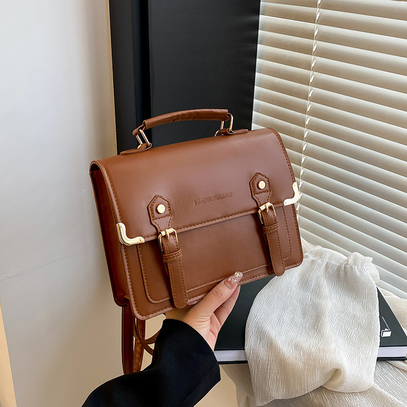 Academy Premium Women's Document Double Slant Cross Single Shoulder Luxury Bag Handheld New Free Delivery Designer Bag Small Bag Fashion Versatil
