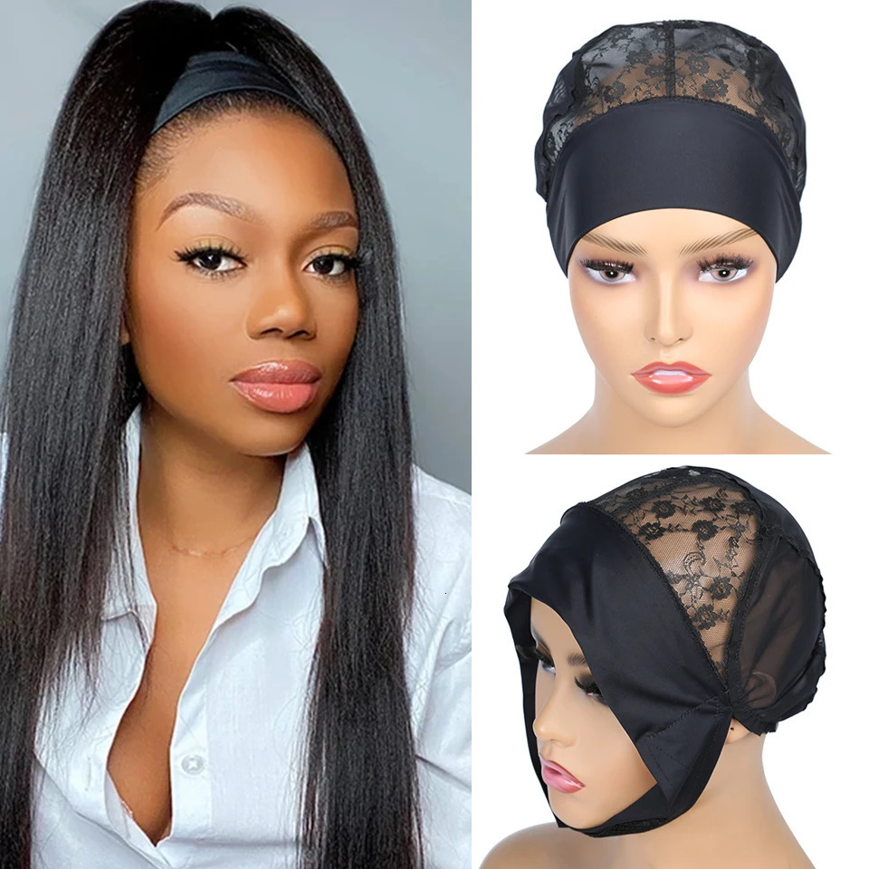 Wig Cap for Headband Wig 1 PCS For Edges Wig Net Cap Weaving Caps Headwrap Wigs Caps For Making Wigs With Adjustable Band 250513