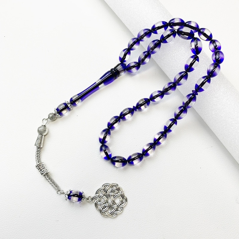 Tri color resin Muslim hand-held counting prayer beads, Tisbiha Arabic bracelet, bracelet