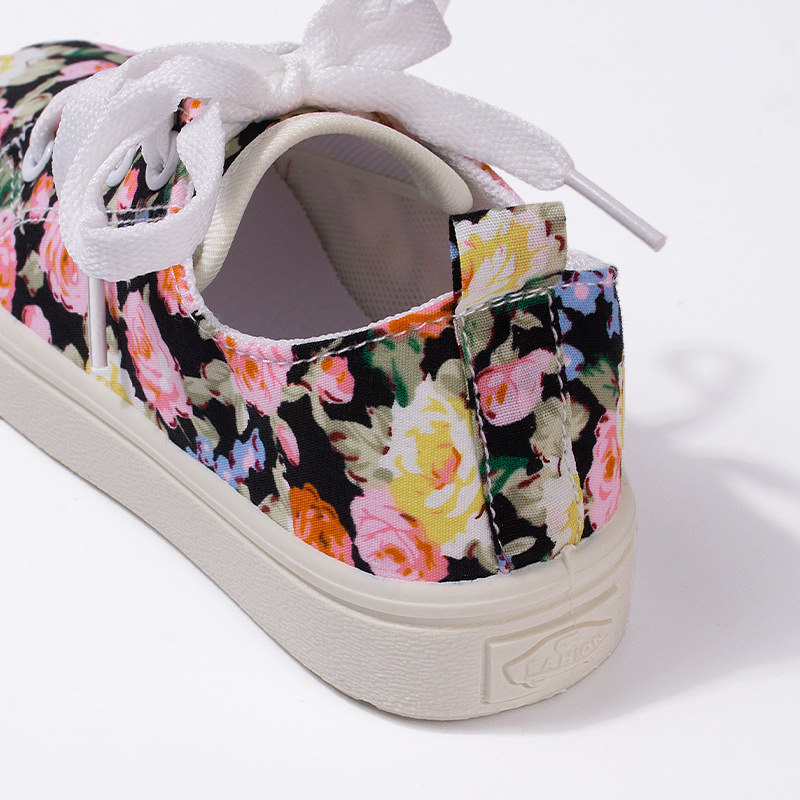 Kids Canvas Shoes Summer New Arrival Girls Boys Youth School Adorable Floral Daily Canvas Shoes Kidsnest Toddlers Casual Cloth Shoes Sizes US10C-5Y K0