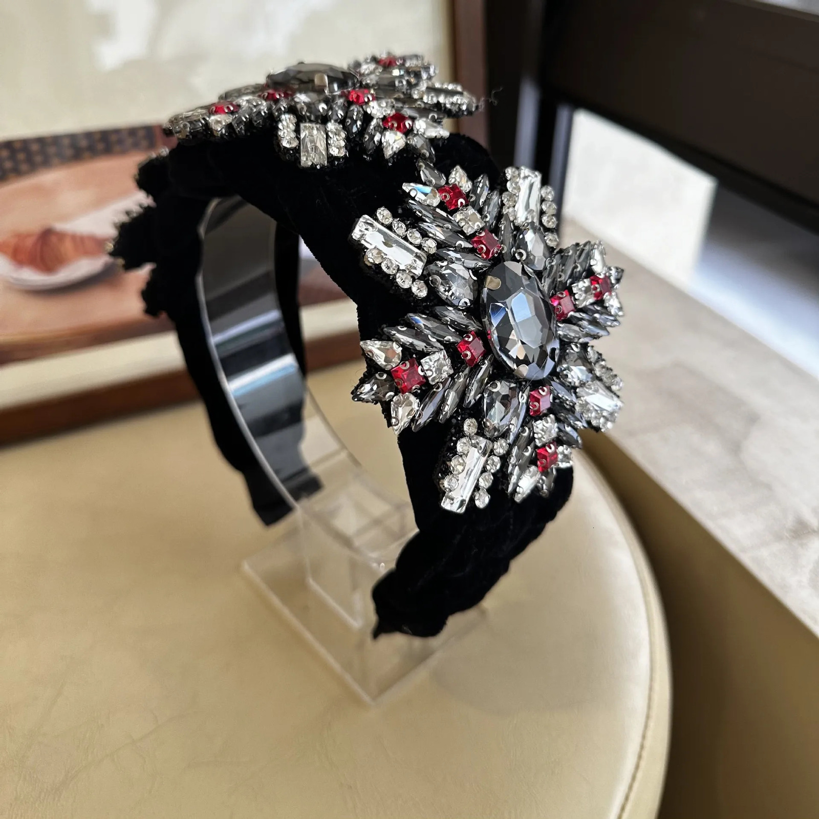 Shiny Rhinestone Crystal Beads Headbands for Women Ladies Hair Hoop Bride Wedding Hair Accessories Girl No-slip Hairbands 250509