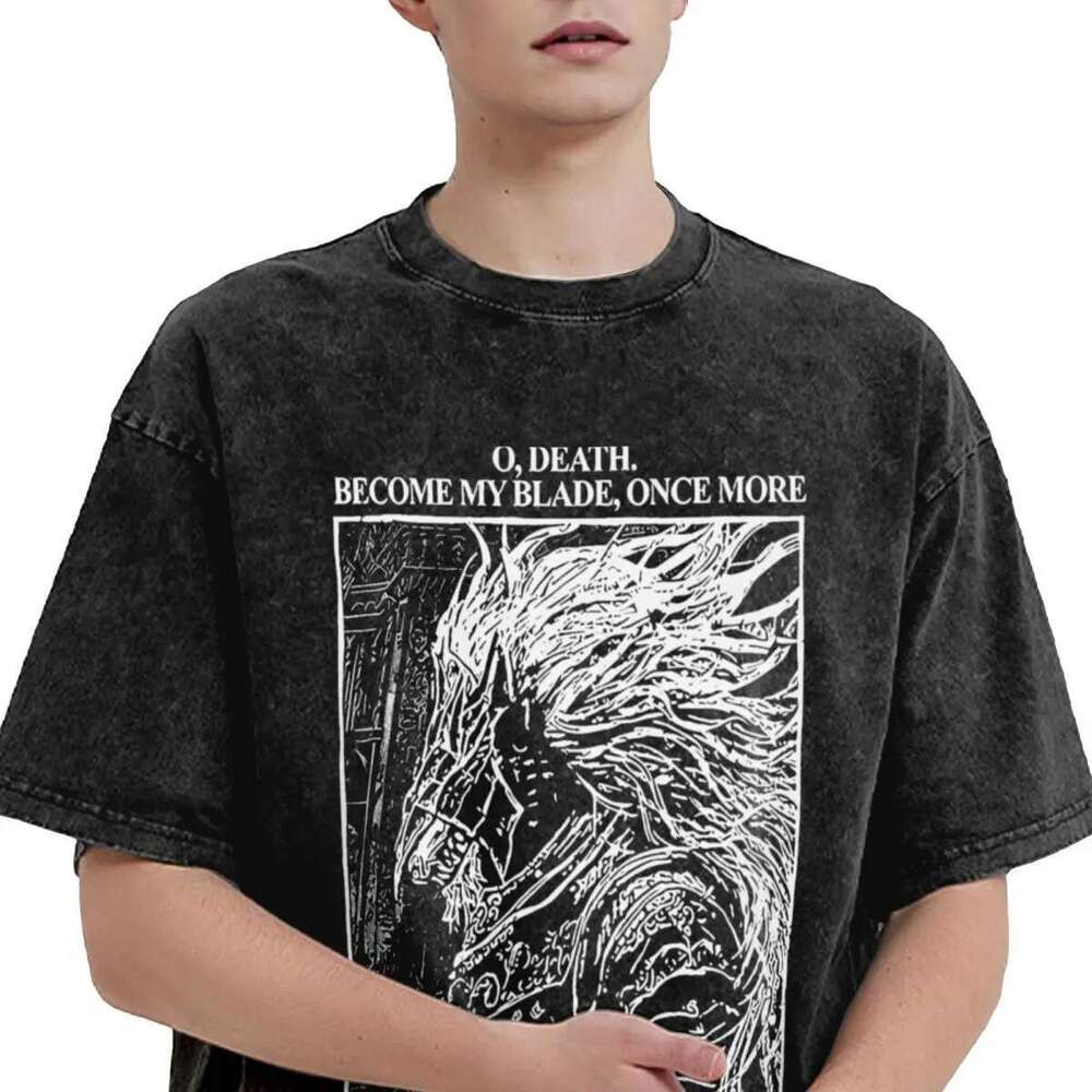 Washed T Shirt Malikeths Hip Hop Novelty T-Shirt Oversize Streetwear 100% Cotton Summer Tops Tees for Men Women