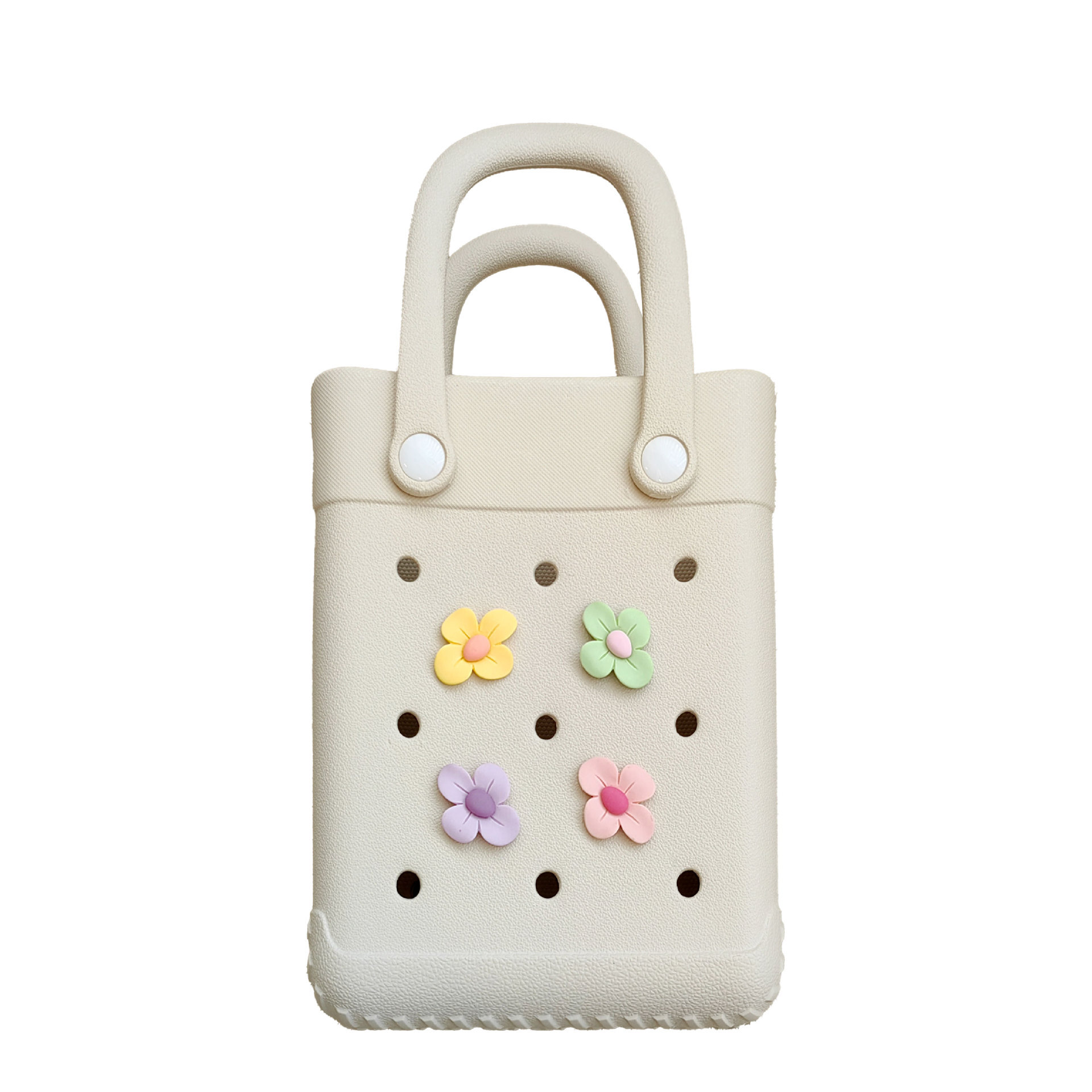 DIY New Cartoon Hole Fashion 2024 Waterproof Beach Jelly Handbag EVA Mini Bag
