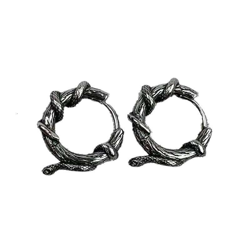 New Punk Wind Style Xiao Snake Surrounding Tree Vine Personalized Hip Hop Design Earrings and Accessories