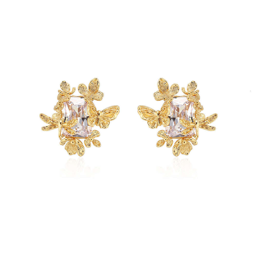 Boonee alus Flower Butterfly 2024 Winter New Cool Style Ins Premium Earrings