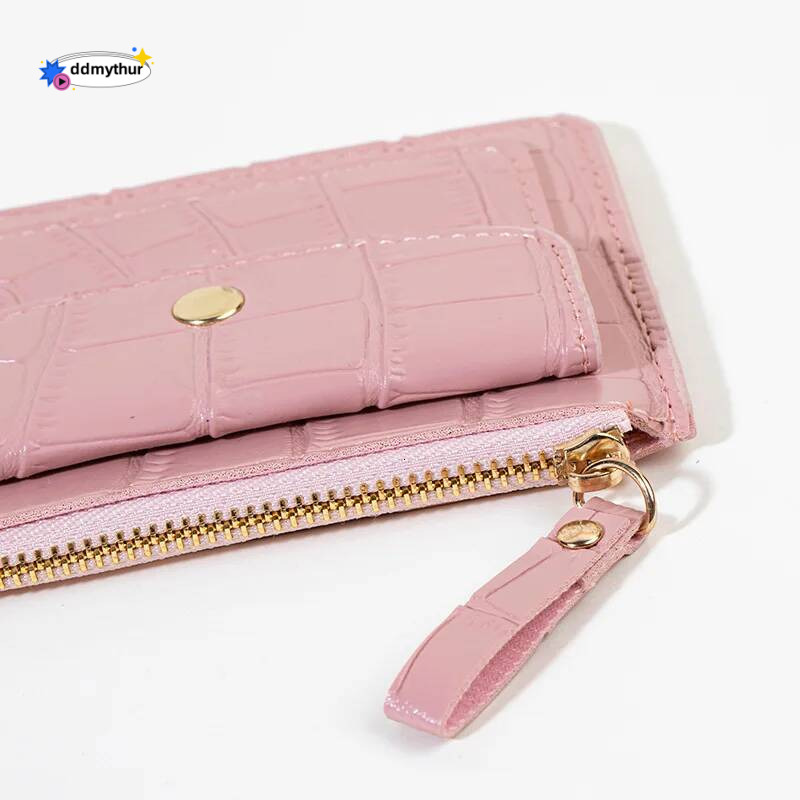 Women Slim Business Holder Men Mini Wallets Zipper Card Money Holders Vintage Short Wallet Female Thin Small Purse ddmythur