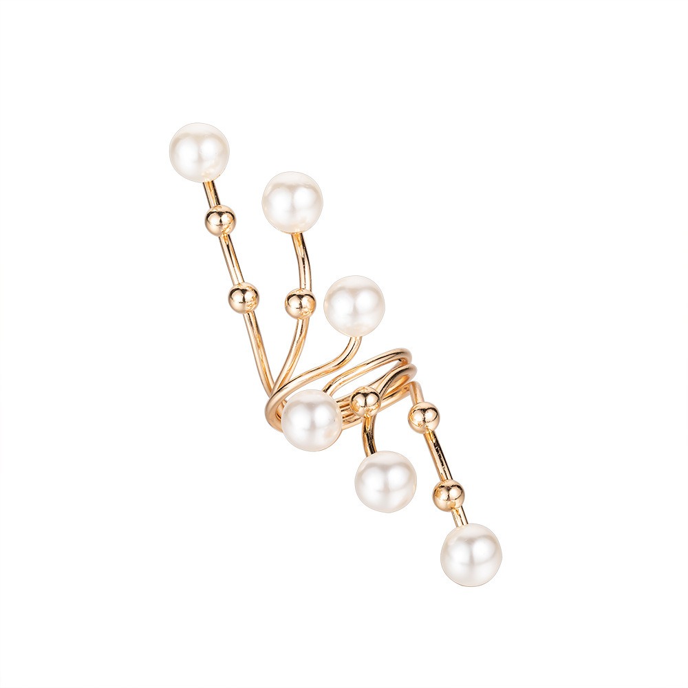 Chic Premium Design Pearls Unconventional Gap Thumb Ring