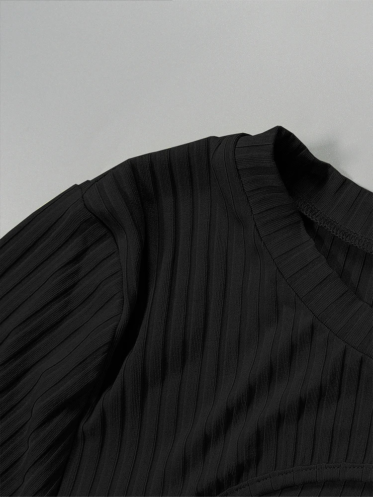 Plus Size Hollow Hip Wrap Pocket Dress Elegant Short Sleeve Round Neck Dress Basic Sexy Round Neck Short Sleeve Knit Hollow Poc 250515