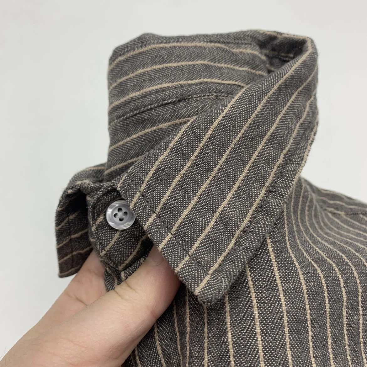 55 Linen 45 Cotton Vintage Striped Shirts for Men American Casual Retro Loose Blouses 2024 Spring Autumn Long Sleeve Male Tops 250506Z